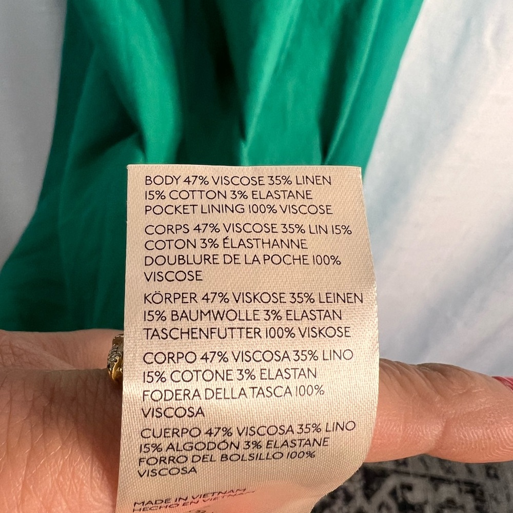 Anthropologie Green Midi Dress *zipper needs replacing. - Picture 10 of 10